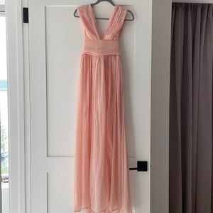 HOUSE OF CB beautiful maxi dress in a coral pink